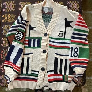 Maeve Golf Themed Oversized Cardigan - Anthro! Never Worn!